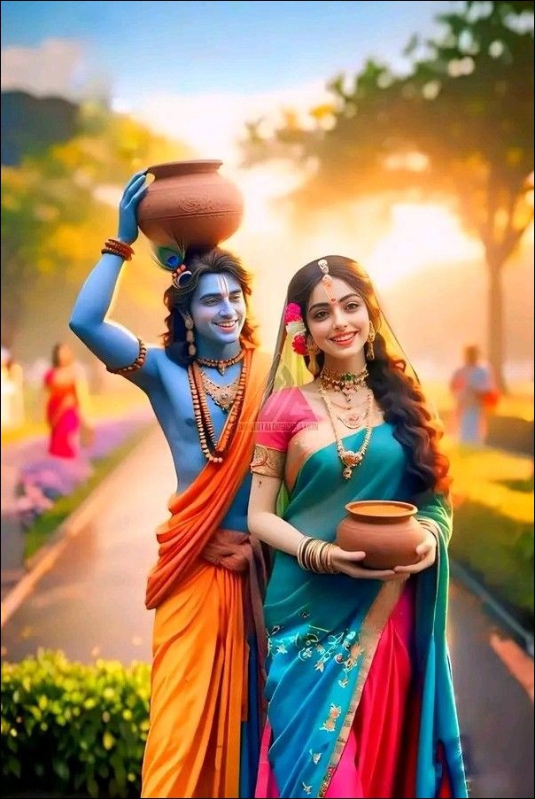 romantic radha krishna images