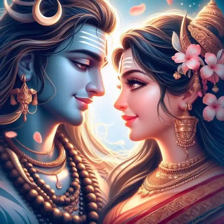 shiv parvati love images dp 18